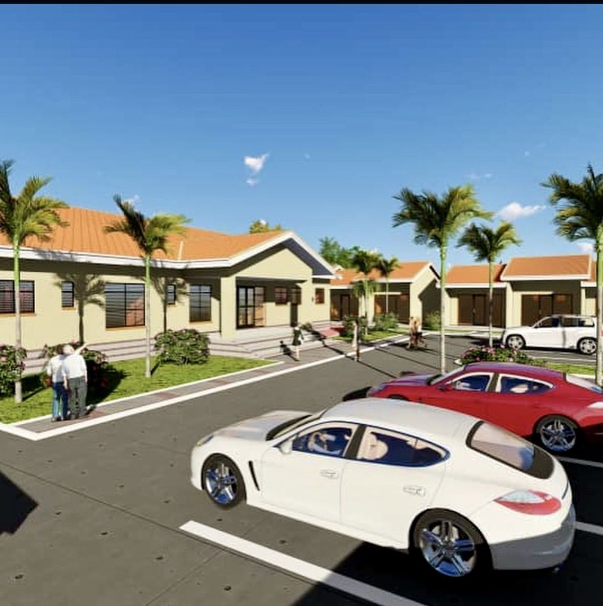 Design visualisation: guest unit entrances